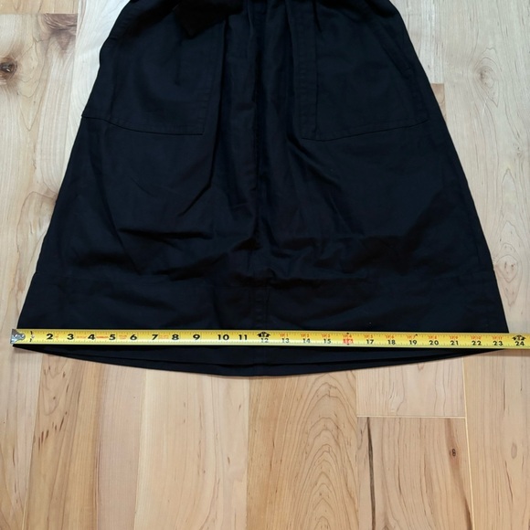 NWT Madewell Belted Linen Blend Black Midi Skirt - Picture 4 of 9